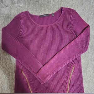 Purple double sided zip sweater